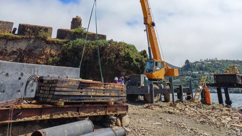 Tras cuatro años retoman obras en paseo costero que permite nueva mirada al fuerte de Corral