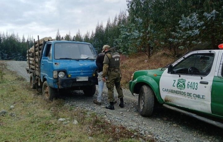 Detienen a tres personas por de robo de madera