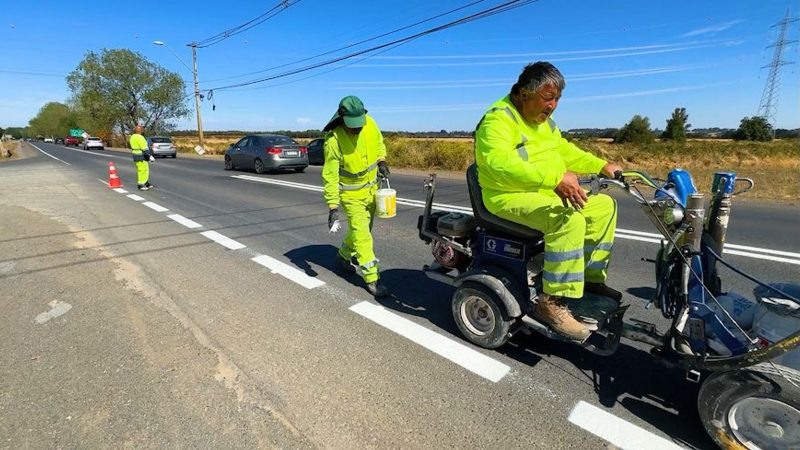 Municipalidad de La Unión refuerza seguridad vial con trabajos de demarcación